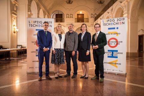 v.l.n.r.: Oliver Zille, Markéta Meissnerová, Petr Borkovec, Dr. Skadi Jennicke und Martin Krafl
